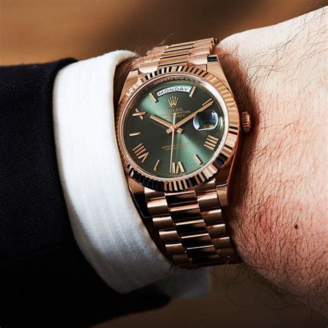 green face rolex rose gold